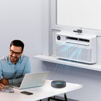rovsun 10000 btu inverter window air conditioner, 115v on a desk or shelf