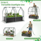 giantex 4x2x3 ft galvanized raised garden bed with, package contents