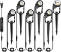 Low Voltage Landscape Lighting, 6 Pack Outdoor Spot Lights with Transformers, 12V Warm White Landscape Spotlights IP65 Waterproof Plug in Outdoor Uplights for Yard House Pathway Tree Pools