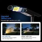 Solar Spot Lights Outdoor Adjustable Beam & PC Light Guide Column, 12 Pack Solar Lights Outdoor Waterproof IP65, 2 Modes & Auto On/Off Landscape Spotlights for Garden Yard Pathway Tree (Warm Yellow)