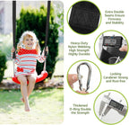 Tree Swing Hanging Straps Kit 4Ft, Robust, Reliable, and Flexible - Supports up to 2200 lbs - Effortless Setup with Sturdy Carabiners - Ideal for Hammocks, Swings, and Beyond (Black, 4FT)