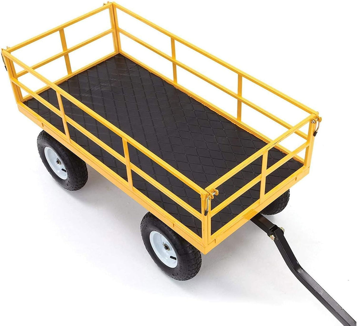 gorilla carts steel utility garden cart, 1200 lb., front angle view