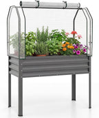giantex raised garden bed with legs & greenhouse, main product view