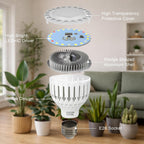 LED Grow Light Bulb E26, 5000K Full Spectrum Plant Light Bulb for Indoor Plants, 18W (Equivalent to 150W), High Output for Faster Growth