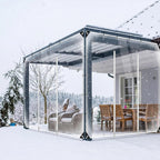 clear outdoor curtains patio double zippers door enclosure, package contents