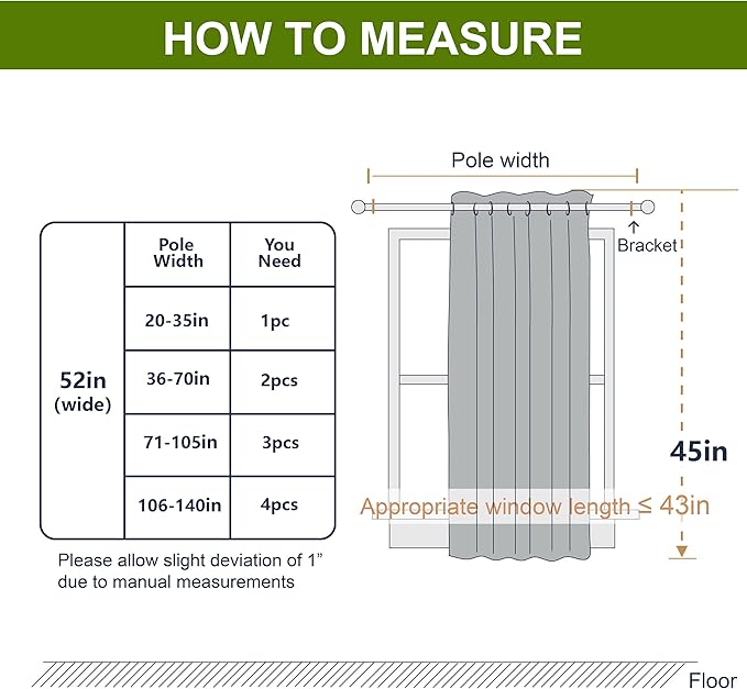 NICETOWN Blackout Curtain Panel for Bedroom - Window Treatment Thermal Insulated Solid Grommet Blackout Drape for Living Room (1 Panel, 52 by 45 inches, Grey)