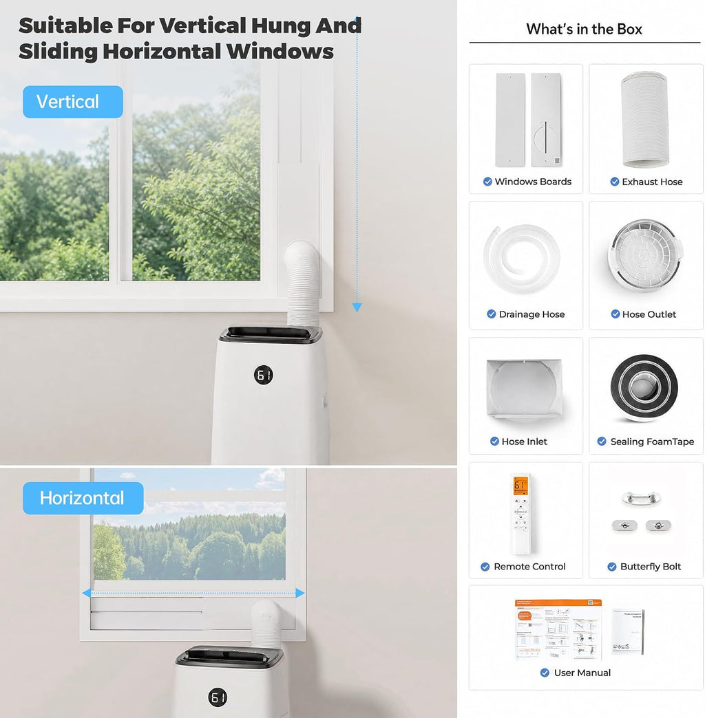 14000btu portable air conditioners, floor stand portable ac, view 9