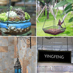 YINGFENG 6 Pack 19.7Inches Black Hanging Chains, Garden Plant Hangers, for Bird Feeders, Billboards, Chalkboards, Planters, Lanterns, Wind Chimes and Decorative Ornaments