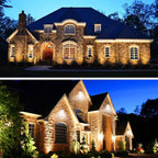ZUCKEO 10W Low Voltage Landscape Lights LED Landscape Lighting with Connectors 12V Waterproof Outdoor Landscape Spotlights Floor Yard Lawn Best Garden Lights 1000LM Warm White (10Pack with Connector)