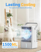 portable air conditioners, 4-in-1 evaporative air cooler, portable showing dimensions