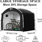 happy travel outdoor waterproof bike storage tent shed shown in use
