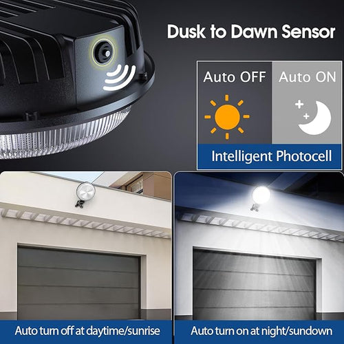 4 Pack 150W LED Barn Light, 20000LM Dusk to Dawn Sensor Security Light with 150° Adjustable Angle Photocell, IP66 Waterproof 6500K Daylight Outdoor Lighting for Farmhouse/Yard/Street