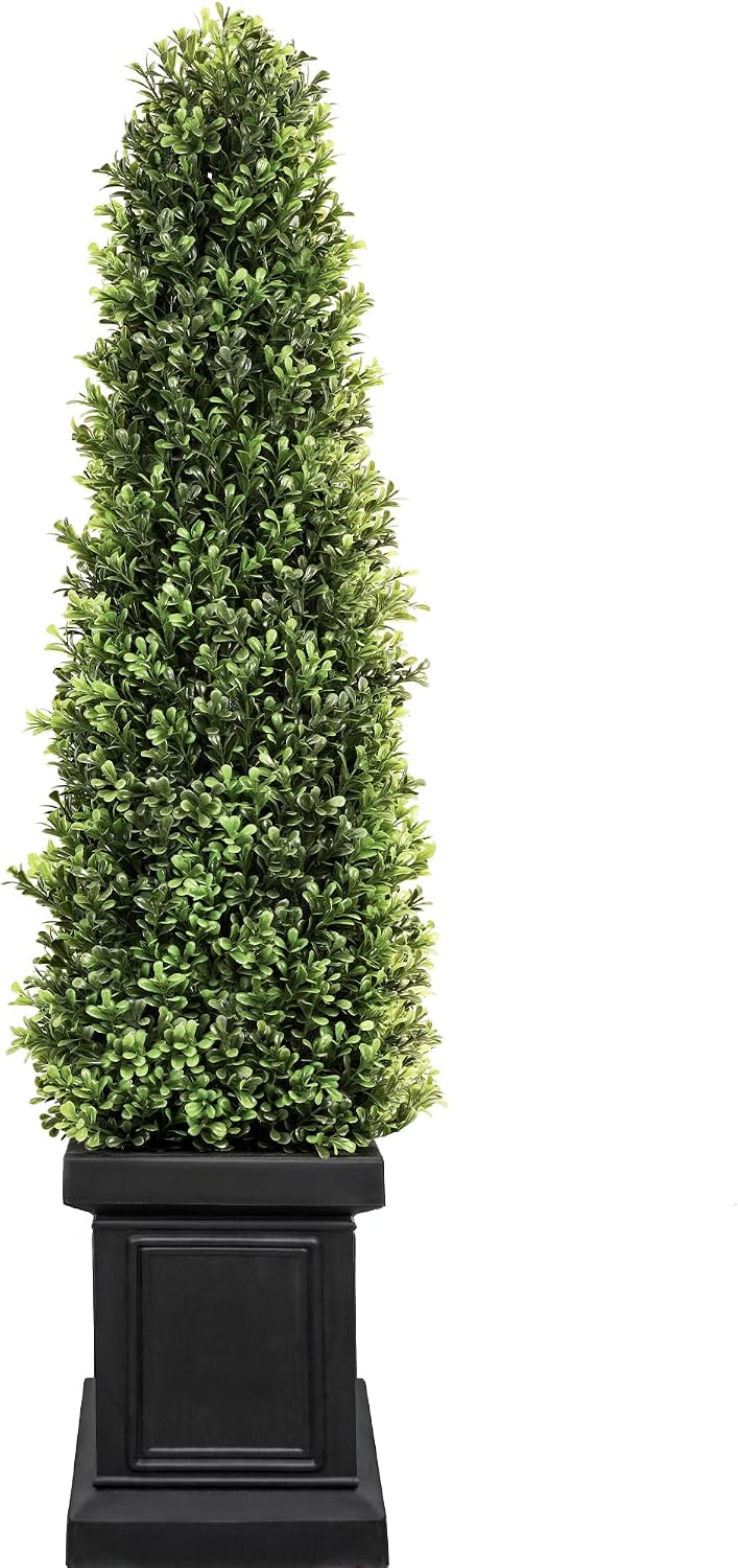 3.5ft topiary trees artificial outdoor with sturdy pot, main product view