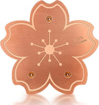 Bird Bath Copper Disk, 1pcs Flower Shaped 99.99% Pure Copper Cleaning Disc Plate for Physical Safe Water Purification All-Season for Outdoor Wildlife Bird Bowls Birdbaths Solar