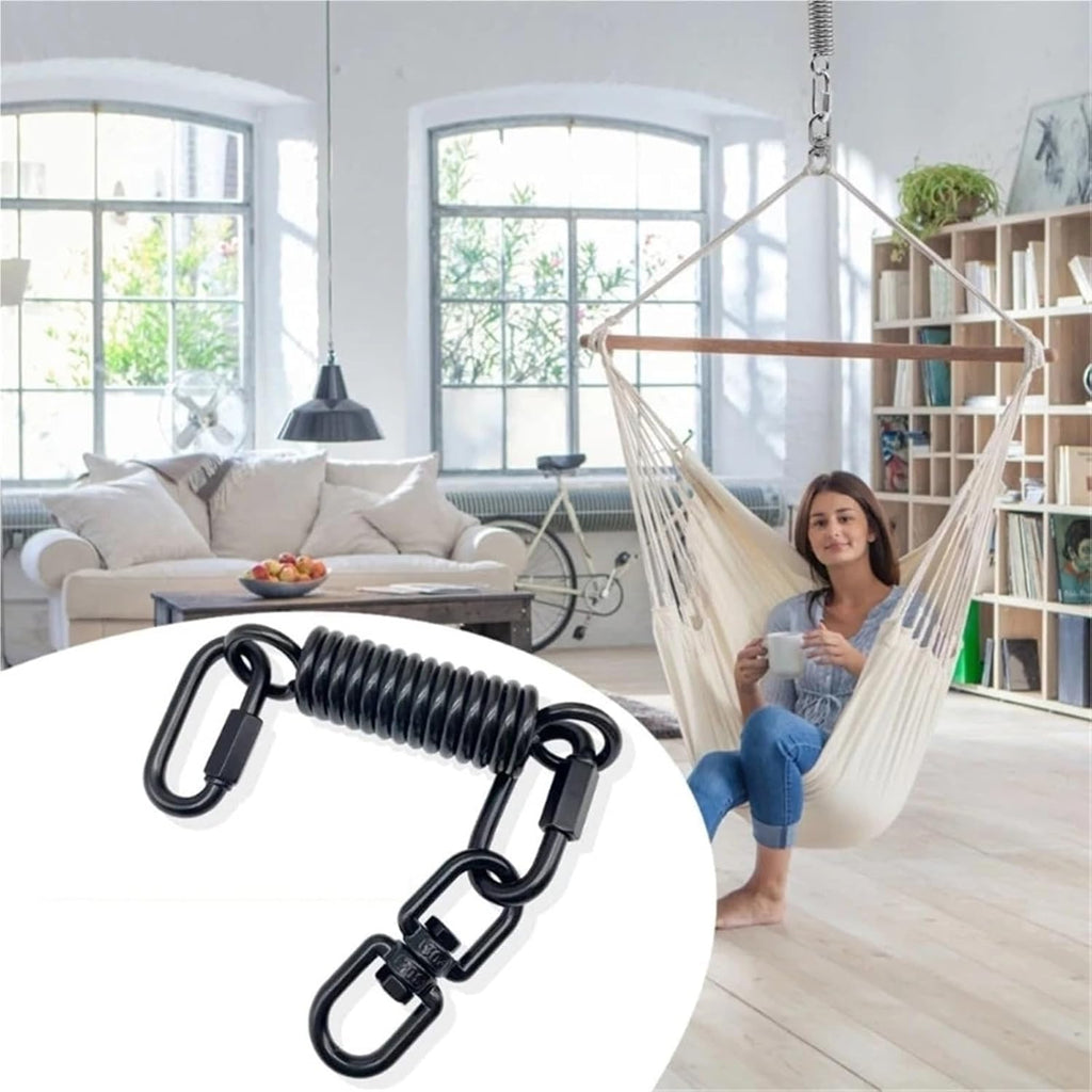 Hammock Chair Spring Upgrades 360 Rotating Spring With Carabiners Shock Absorption For Hammock Chair