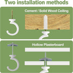4pcs Ceiling Hooks for Hanging Plants,Hanging Lights Metal Small Hooks,Indoor Outdoor Wall Heavy Duty Plant Hanger Swag Hook
