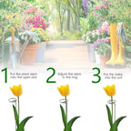 24 Inch 20 Packs Plant Support Stakes, Garden Single stemmed Plant Support Hoops Plant Prop for Flowers Orchid Tomatoes Peony Lily Rose Gladiolus (24 inch)