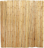4ft x 6ft natural bamboo fence roll, outside, main product view