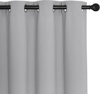 NICETOWN Blackout Curtains for Sliding Glass Door Room Divider Noise Reduce Curtain Panel Portable Window Screen Sliding Partition, W100 x L102 inches, 1 Panel, Silver Grey
