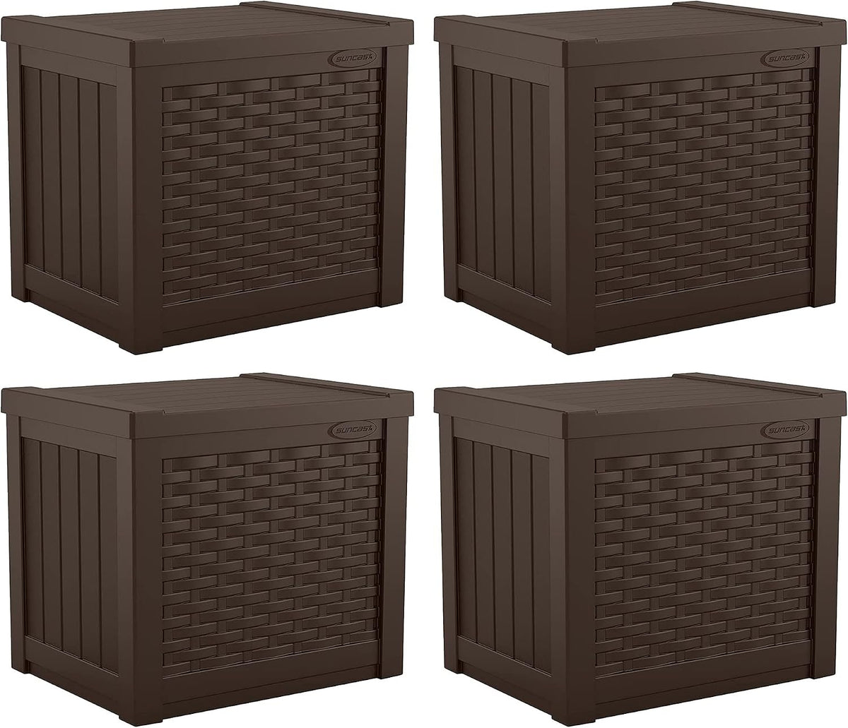 suncast 4 pack 22-gallon small deck box, main product view
