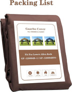 SCOCANOPY Brown Ripstop Replacement Top for Lowe's Allen Roth 10X12 Gazebo Model #GF-12S004B-1/ GF-12S004BTO