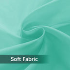 SpaceDresser Waterproof Outdoor Sheer Curtains for Patio - 2 Panels Rod Pocket Indoor Voile Sheer Curtain for Living Room,100W x 84L inch, Turquoise