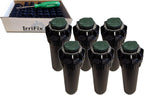 Rain Bird 5000 Plus Series Pressure Regulator Seal-A-Matic Sprinkler Heads Bundle - 6 Pack 5004+PCSR SAM Rotors with IrriFix Nozzle Box Including 6 Nozzle Trees and 1 Rotortool Screwdriver