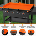 36" Silicone Griddle Cover - Full Protection Grill Topper Mat | Food-grade, Oil and Waterproof, All Year Round, 450°F Heat Resistant, Easy to Clean, Outdoor Griddle Accessories