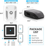 tosot 16000 btu go cool rv air conditioner, front angle view