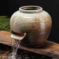 Ceramic Water Fountain Spout U-Shaped, Spitters for Small Ponds | Fish Tank Water Circulation for Patio Pond Pool, Decoration Landscaping Fountain Ornaments(23*20*19cm/9.1*7.9*7.5in)