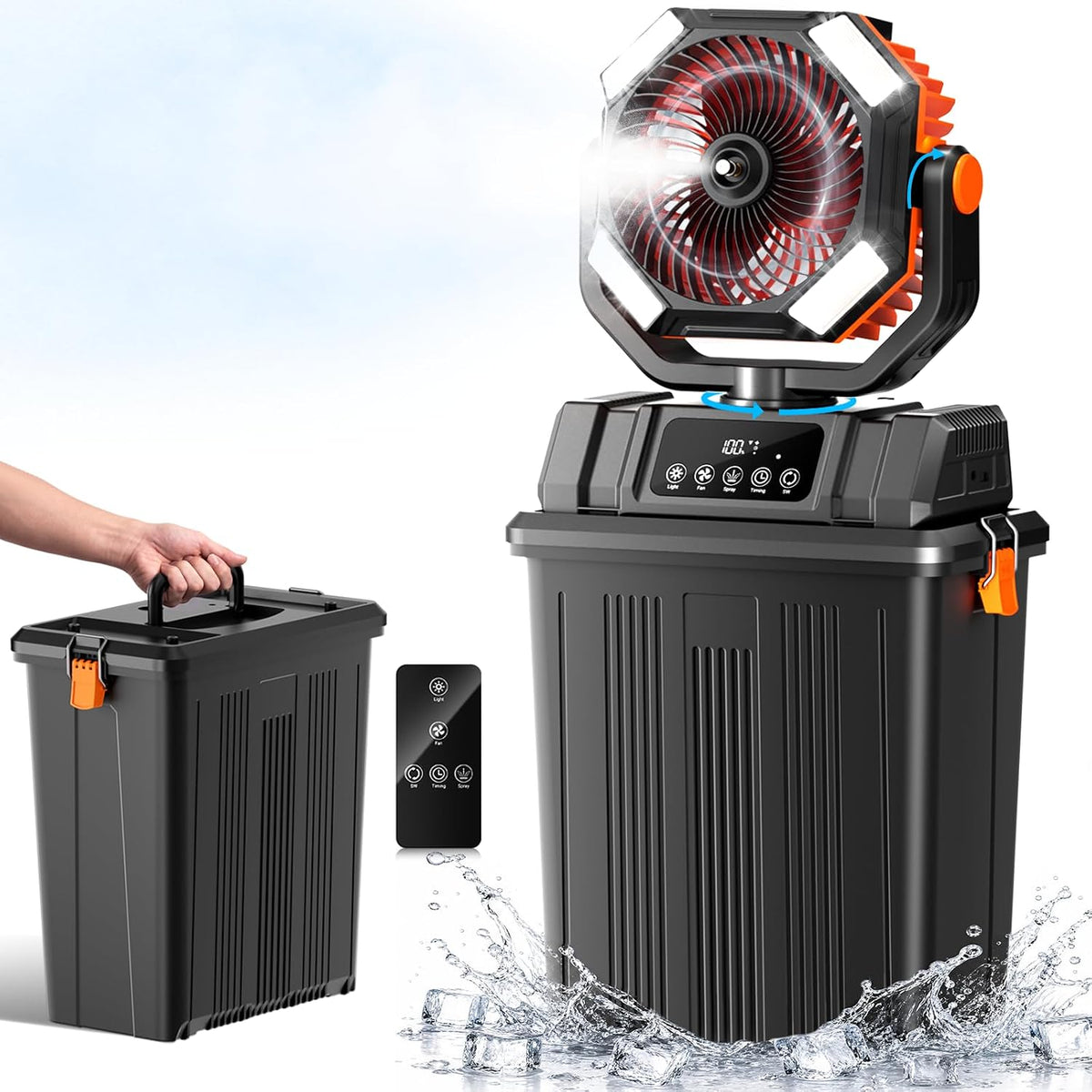 40000mah misting fans for outside, 15l large tank, main product view