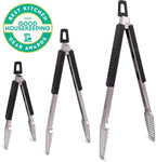 16" Extra Long Tongs 18/0 Stainless Steel BBQ Grill Tongs with Durable Soft Grip Handle for Cooking - Durable Grilling Accessory, Tongs for Cooking & Kitchen, Outdoor Barbecue, Easy to Clean