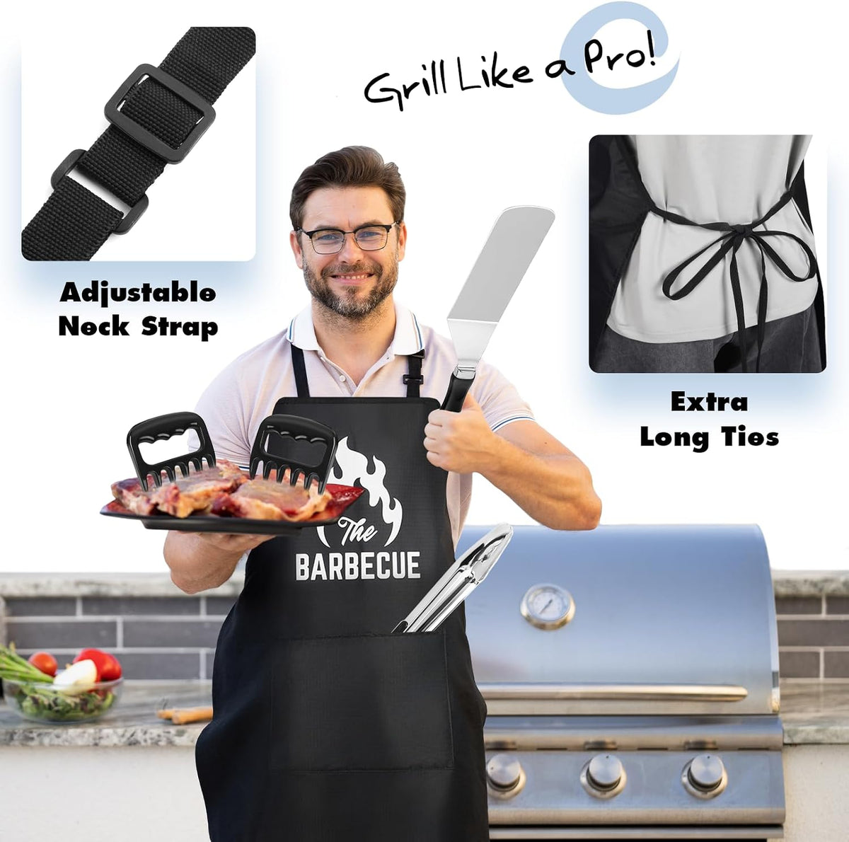 griddle accessories kit for blackstone, flat top hibachi showing dimensions