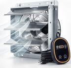 amico 12" shutter exhaust fan, thermostat,1400 sq.ft,25w dc, main product view