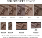 RYB HOME Extra Wide Outdoor Curtains for Patio Waterproof Heavy Duty Thermal Insulated in Summer Full Coverage Privacy for Porch, Gazebo & Pergola, W100 x L84, Mocha, 1 Panel
