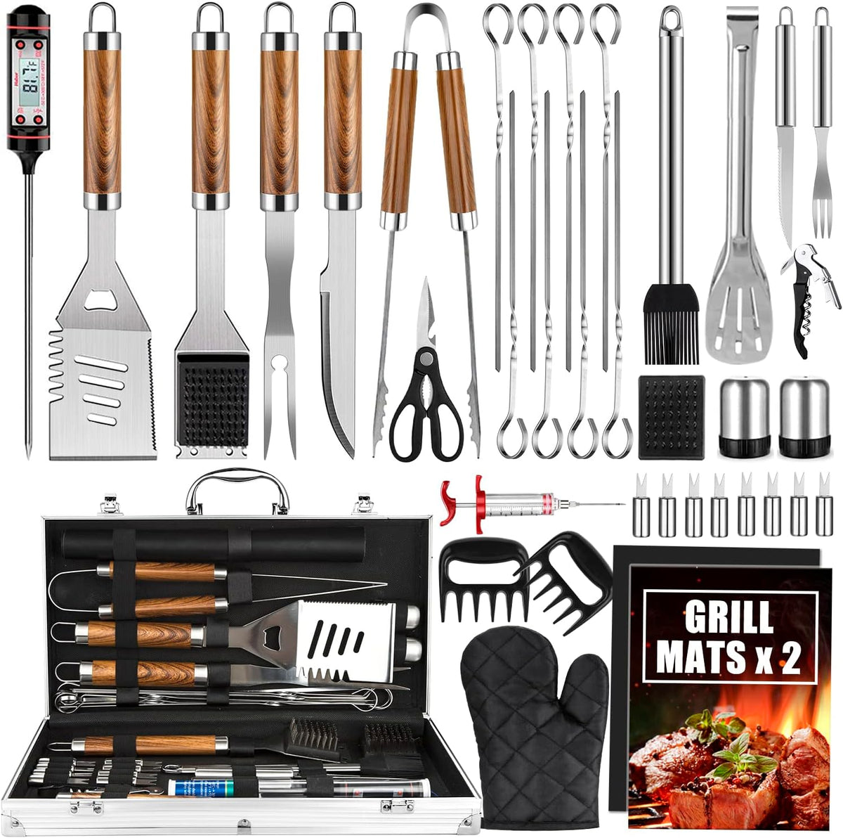 cifaisi 38pcs bbq tools grilling accessories set with, main product view