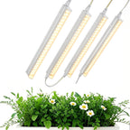 T5 1FT 0.3M 6W×4 Warm Light 3000K Grow Light Tubes,Full Spectrum LED Grow Lights,6W Energy Efficient,Plug & Play,for Hydroponics/Soil Seedlings Vegetables Herbs Flower (4 Packs)