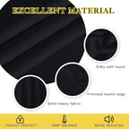 NICETOWN Window Curtain Blackout Blinds - Black Energy Saving Blackout Drapery for Bedroom/Living Room (1 Panel, 52 inches Wide by 45 inches Long)