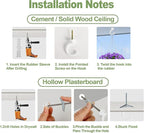 4pcs Ceiling Hooks for Hanging Plants,Hanging Lights Metal Small Hooks,Indoor Outdoor Wall Heavy Duty Plant Hanger Swag Hook
