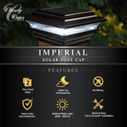 classy caps 4x4 imperial solar post cap, package contents
