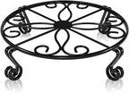 Black Plant Stand for Flower Pot Heavy Duty Potted Holder Indoor Outdoor Metal Rustproof Iron Garden Container Round Supports Rack for Planter Bronze, Pumpkin Stand Outdoor