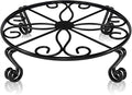Black Plant Stand for Flower Pot Heavy Duty Potted Holder Indoor Outdoor Metal Rustproof Iron Garden Container Round Supports Rack for Planter Bronze, Pumpkin Stand Outdoor……