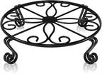 Black Plant Stand for Flower Pot Heavy Duty Potted Holder Indoor Outdoor Metal Rustproof Iron Garden Container Round Supports Rack for Planter Bronze, Pumpkin Stand Outdoor……