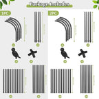 Square Tomato Cages for Garden, 6.2 FT Cucumber Trellis for Flowers, Grape, Pea, Rose, Bean, Rustproof Plastic Coated Metal Plant Support for Potted Plants Indoor Outdoor- 1PC Obelisk Trellis