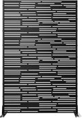 metal privacy screen outdoor, black shine, main product view