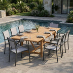Amazonia Franklin 4-Piece Aluminum Stackable Patio Dining Chairs | Ideal for Outdoors and Indoors