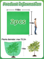 anphsin 2 pcs 9.8ft x 9.8ft extra large, side view