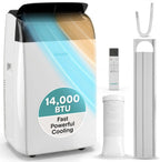 serenelife 14,000 btu portable air conditioner with dehumidifier, main product view
