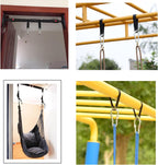 Hammock Straps Tree Swing Hanging Kit | 2 Pcs, 9.84 inches, 2 Heavy Duty Hook Clasps, For Swing Hammocks Seat Pulley System Gym Equipment