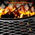 bali outdoors fire pit with poker showing dimensions
